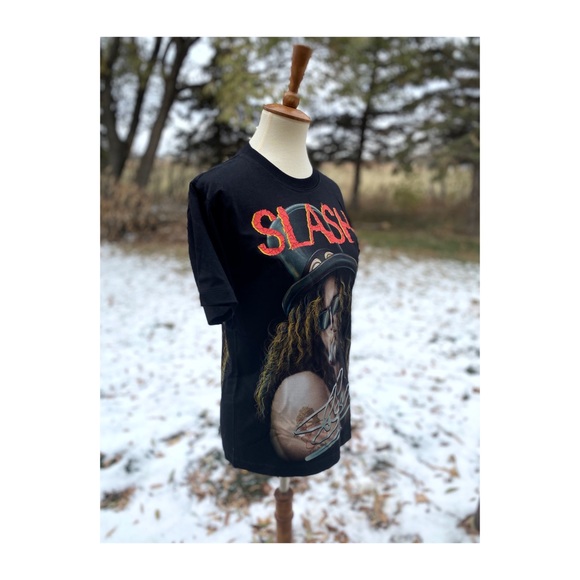 SOLD Rock Chang SLASH  TShirt Top Hat Handpainted - Picture 6 of 11